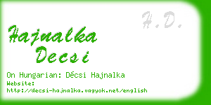 hajnalka decsi business card